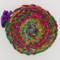 This view is looking straight down into the bowl showing the variety and colors of all of the fabric used.